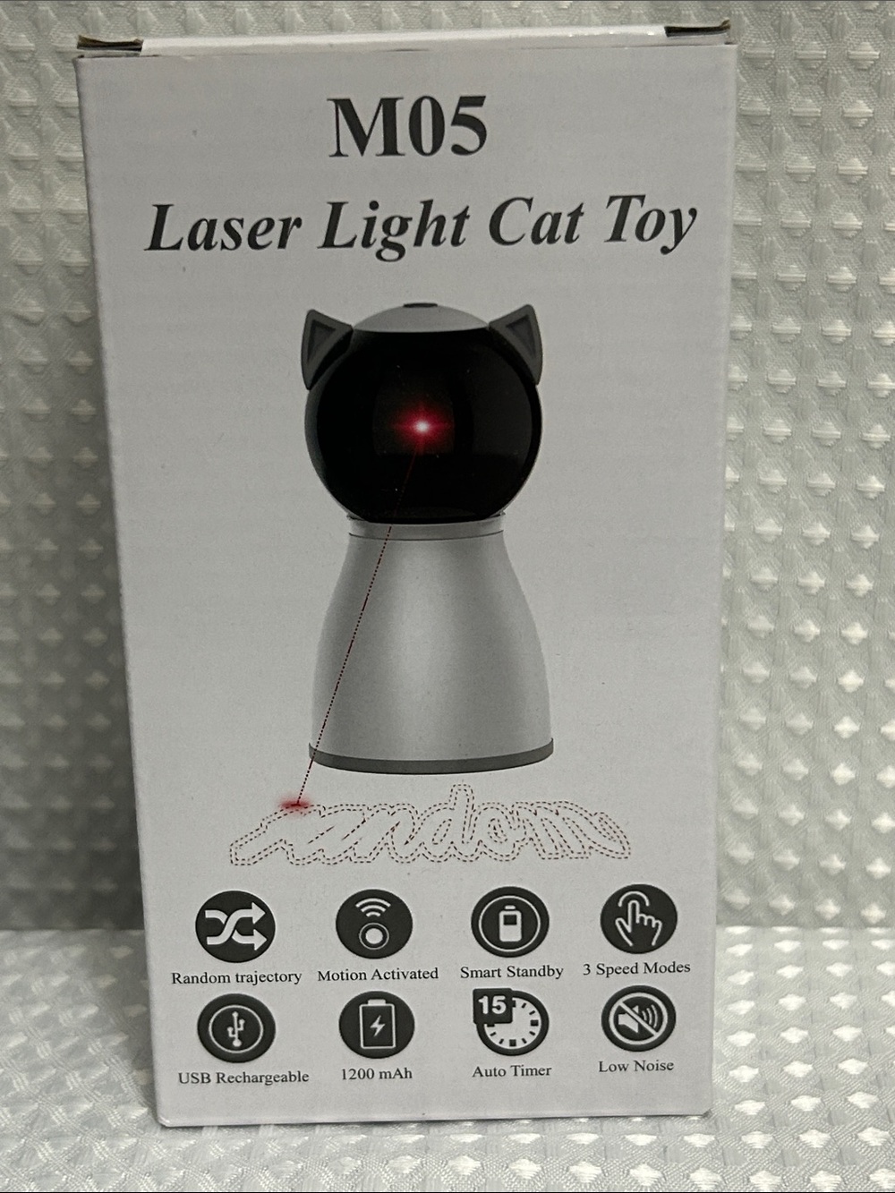 M05 Laser Light Cat Toy - White & Black
